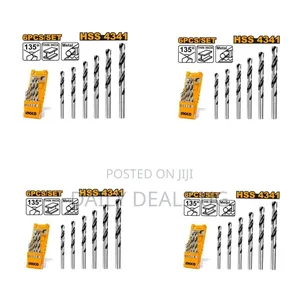 6pcs Metal Drill Bits Set - Black Silver