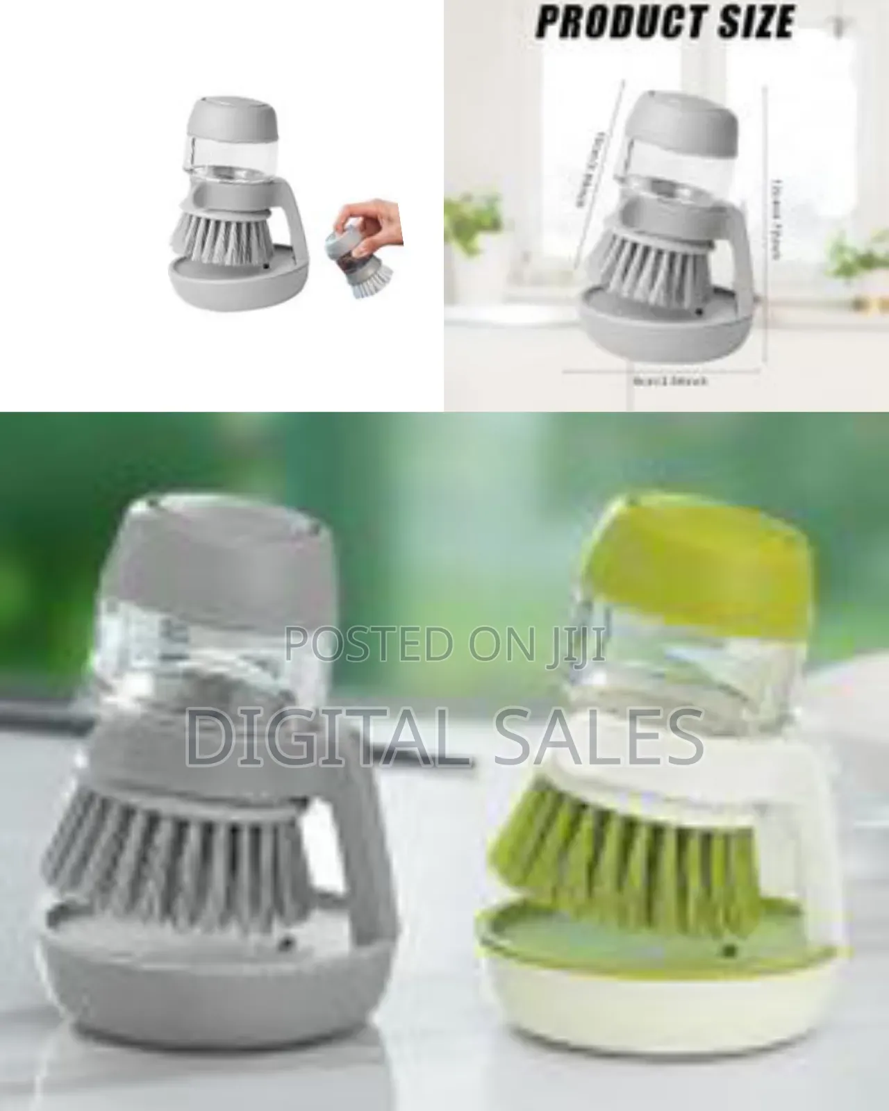 Washing Exfoliating Plate Brush Soap Dispensing Dish Brush
