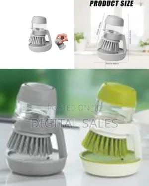 Washing Exfoliating Plate Brush Soap Dispensing Dish Brush