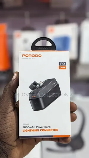 Porodo 5000mah Power Bank With Lightning Connector/Type C Connector