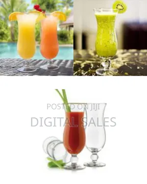 Set of 6 Waist Crystal Hurricane Glass 450ml, Ideal for Juice