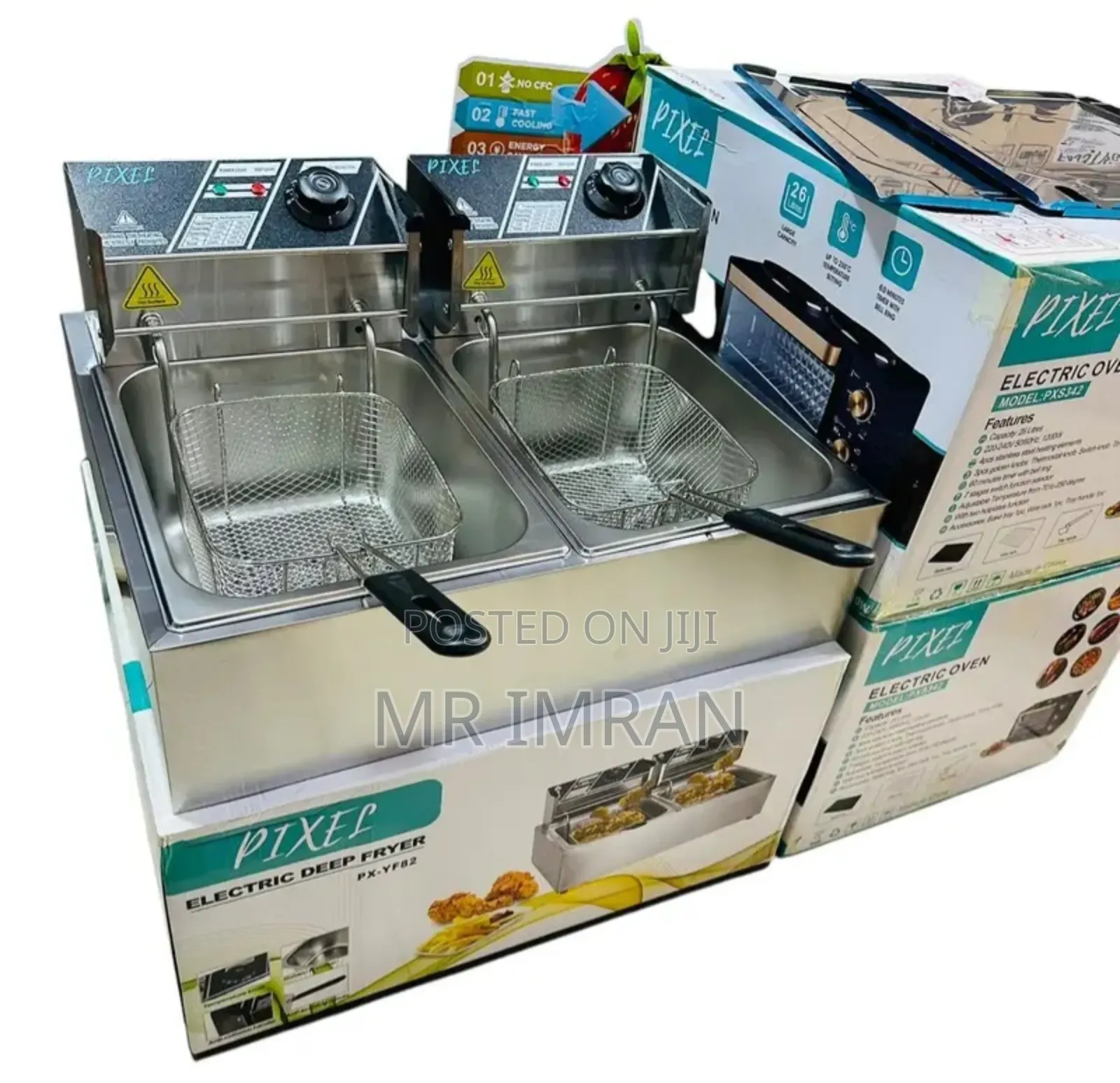 Pixel Double Deep Fryer 12l – Stainless