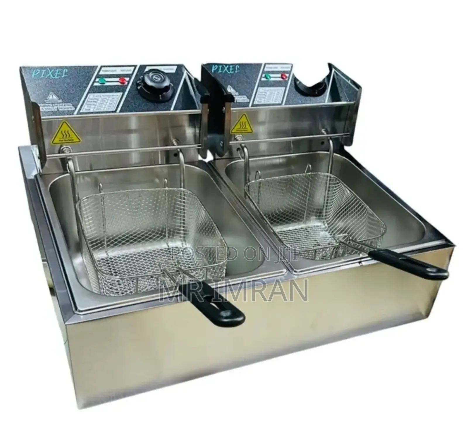 Pixel Double Deep Fryer 12l – Stainless