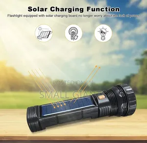 Solar-Powered Rechargeable Led Flashlight