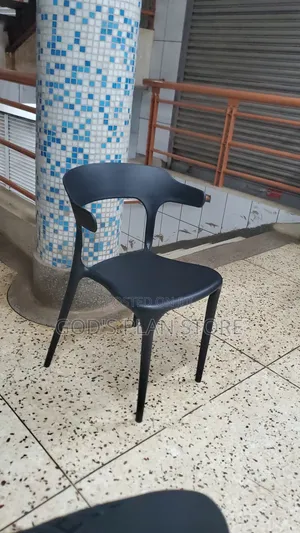 Patio Plastic Chairs Plastic Chairs(Black)