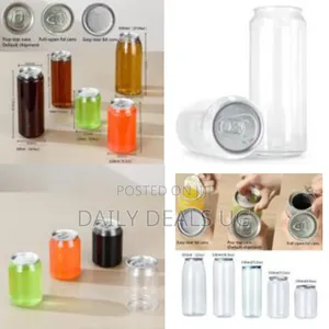 12-Pack of 250ml Disposable Plastic Can Sealer Cups With Aluminum Lids