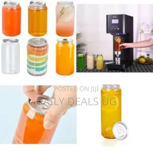 12-Pack of 330ml Disposable Plastic Can Sealer Cups With Aluminum Lid