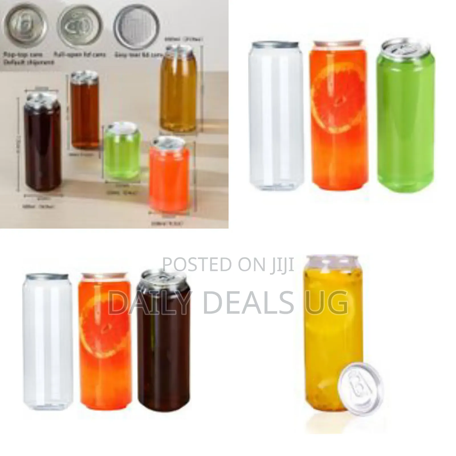 12-Pack of 500ml Disposable Plastic Can Sealer Cups