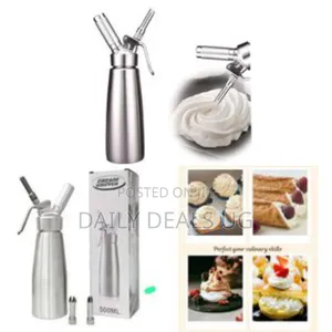 Professional Aluminium Whipped Cream Dispenser 500ml, Easy Clean