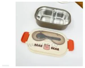 Portable 2 Compartment Lunch Box Stainless Steel Tiffin