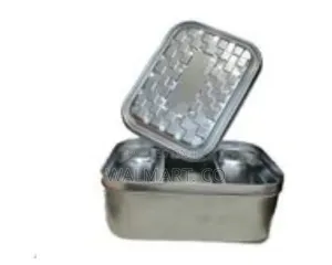 Stainless Steel Rectangle Lunch Box With Buckle Leak