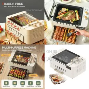 Electric BBQ Kebab Grill Machine, Non Stick Household Smokeless