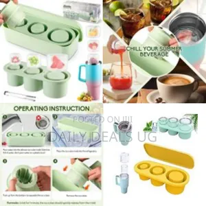 Silicone Ice Cube Tray for Stanley Cup, 3 PCS Cylinder Ice Cube Mold
