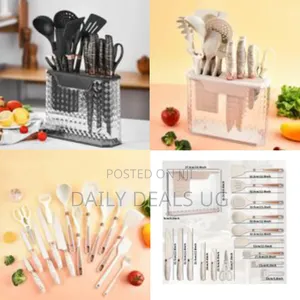 Utensil and Knife Block Set (16 Pcs) Silicone Knife