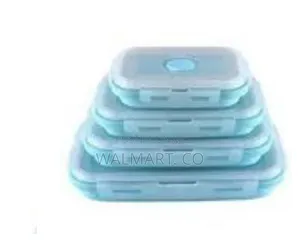 4 Pack Silicone Lunch Box Meal Box
