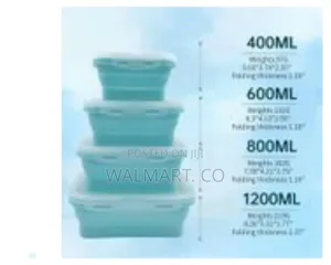 4 Pack Silicone Lunch Box Meal Box