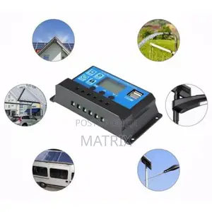 Solar Charge Controller 12/24v LCD Solar Panel Battery Regulator 10a
