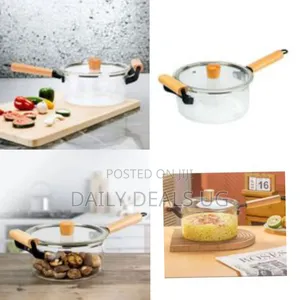 4.5l High Borosilicate Clear Transparent Glass Induction Stove Cooking
