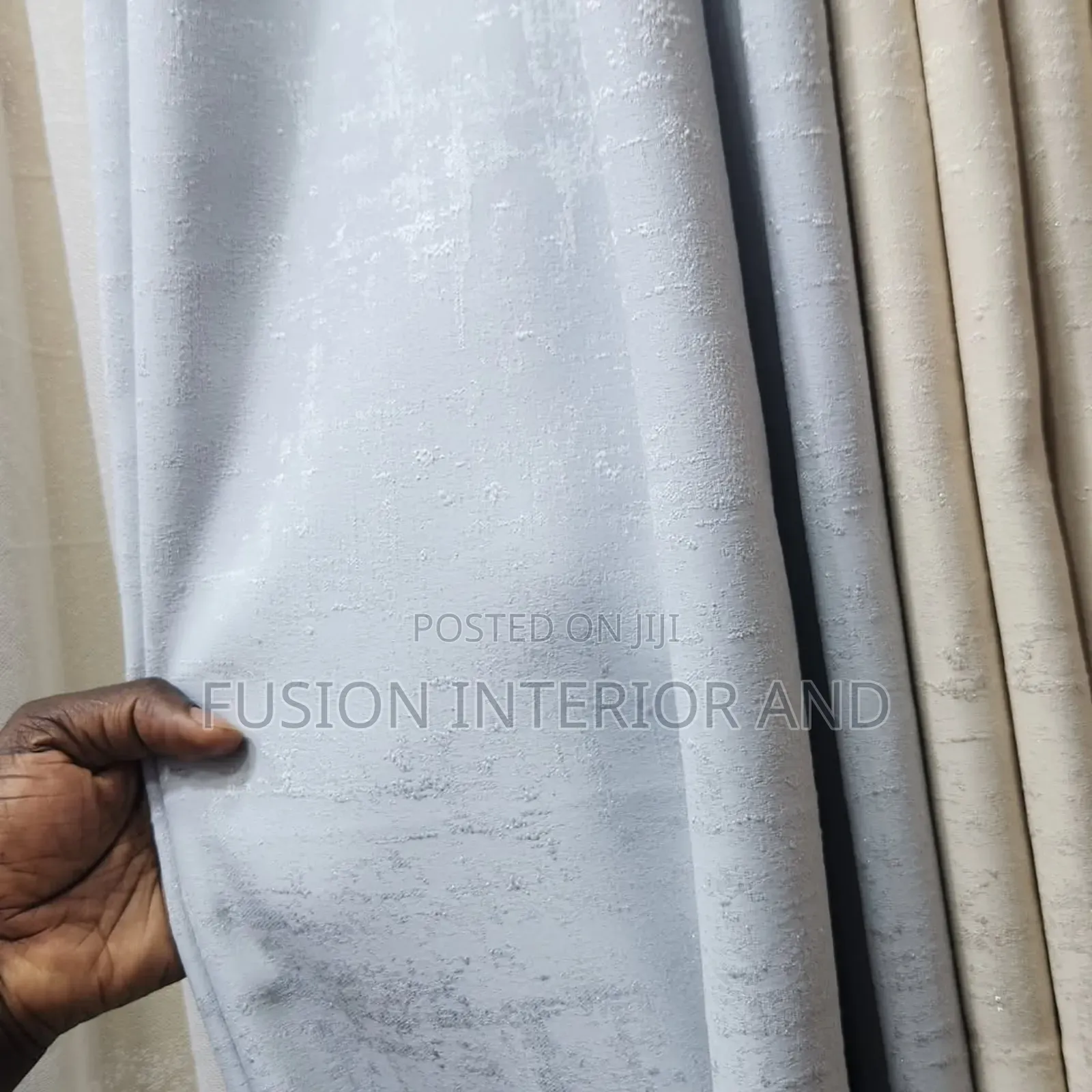 Cream and Grey Luxury Curtains From. Dubai