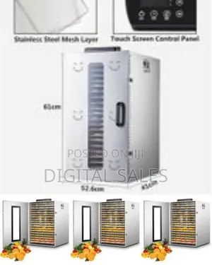 Stainless Steel 18 Tray Layers Food Dehydrator Dryer 1500w, 30-90°c