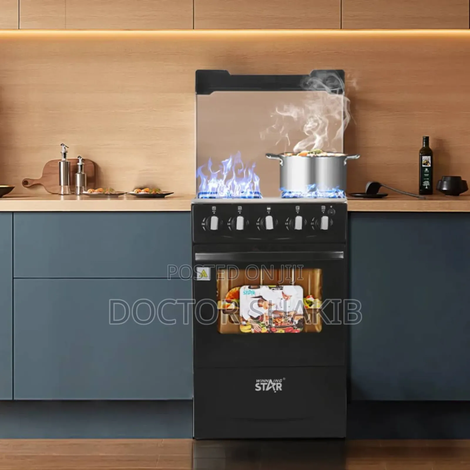 Winning Star 4-Burner Gas Stove With an Oven