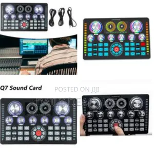 Q7 Sound Card With 48 v Power Supply for Studio Record Mic