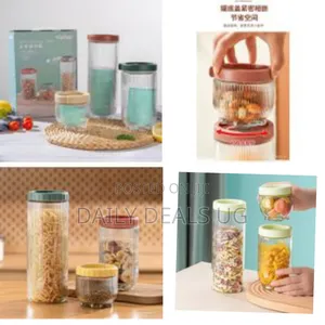 3 Pieces Glass Storage Jars,Glass Food Storage Containers
