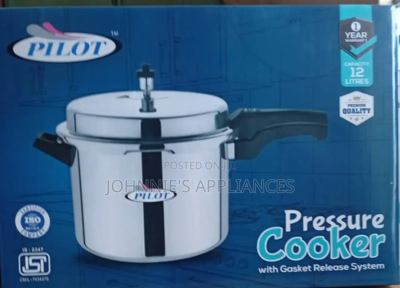 12-Litre Pilot Pressure Cooker