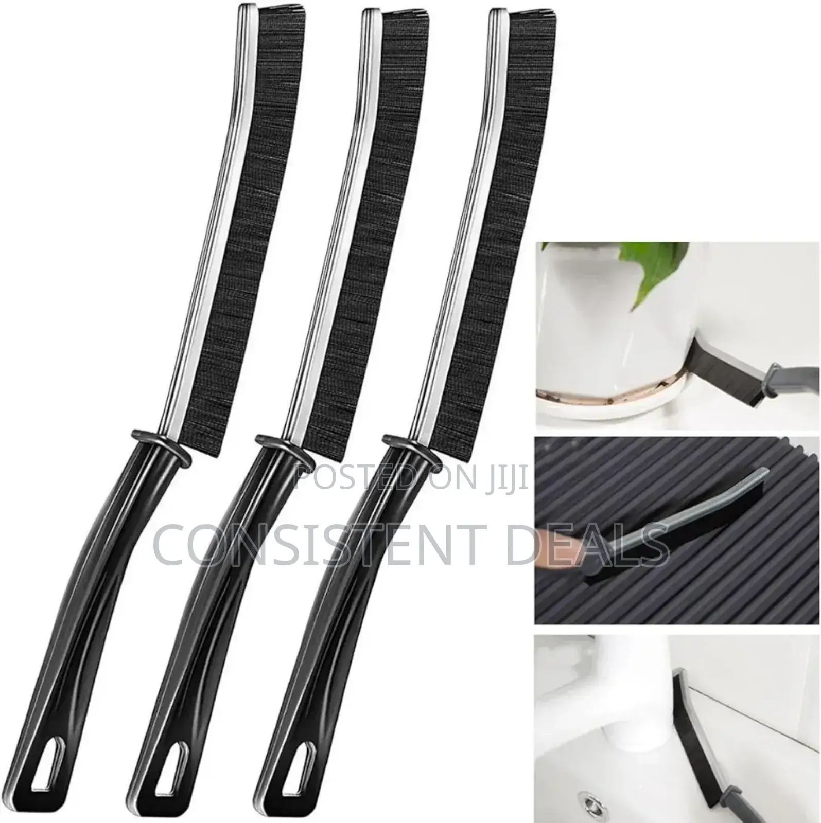 (1pc) Long Handle Hard Bristle Crevice Cleaning Brush