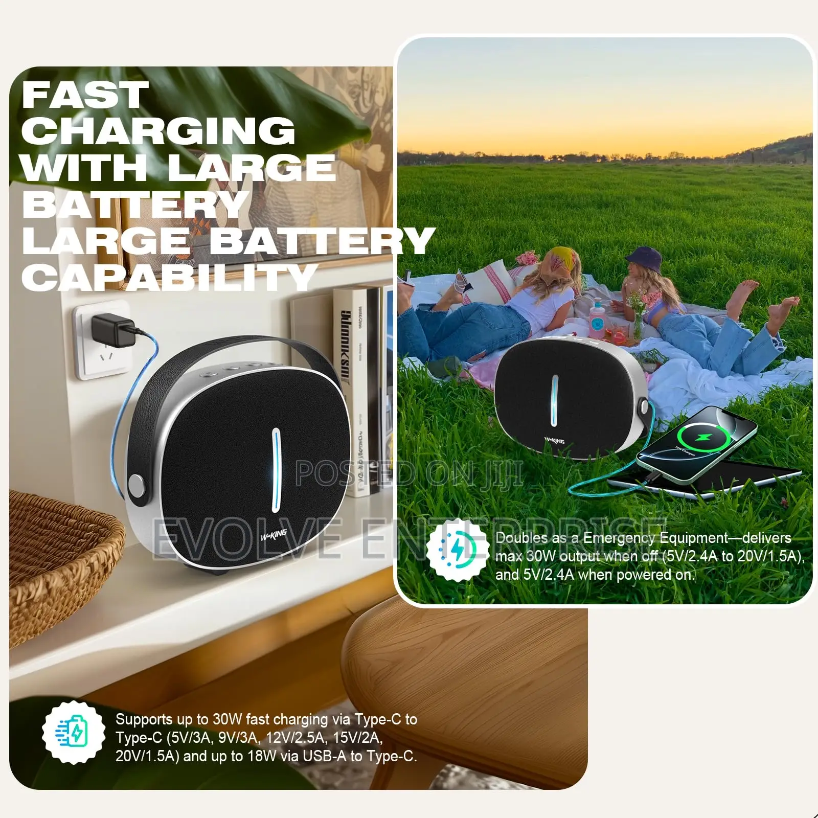 W-King T8ii Portable Bluetooth Speaker