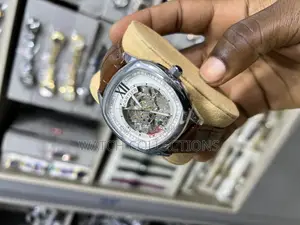 Mechanical Cartier Leather Strap Watch