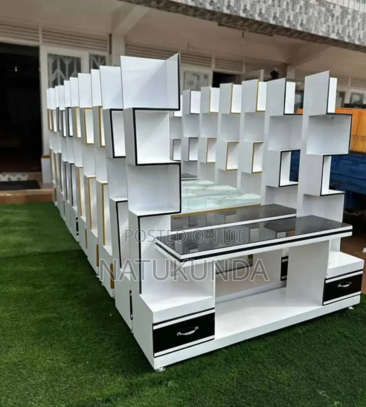 Black and White Tv Stand