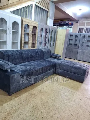 Grey Sofa on Corner Form