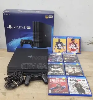 Sony Playstation 4 Pro 1tb Console Controller 8x Games
