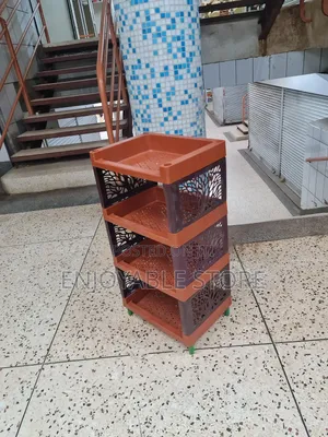 Plastic Kitchen Rack Trolley 4 Tiers
