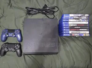 Sony Playstation 4 Slim 500gb Console 2 Dualshock 4 Controllers 9 