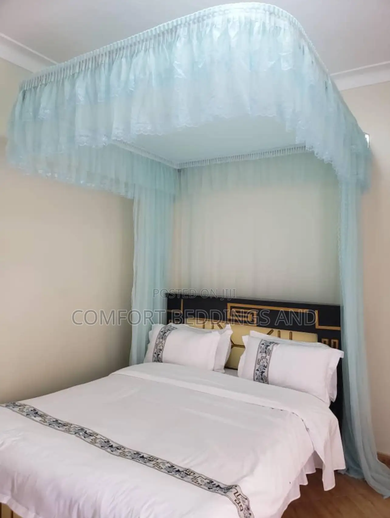 Wall Mount Mosquito Net Blue