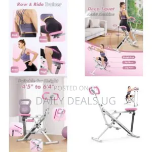 Sportsroyals Squat Machine Rowing Machine for Home 2 in 1 Rower
