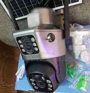 Solar Security Camera With Dual Lens 4g, Ultra Hd 8mp, Motion Sensor.