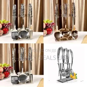 7-Piece Stainless Steel Hollow Handle Cooking Tools Set Accessories