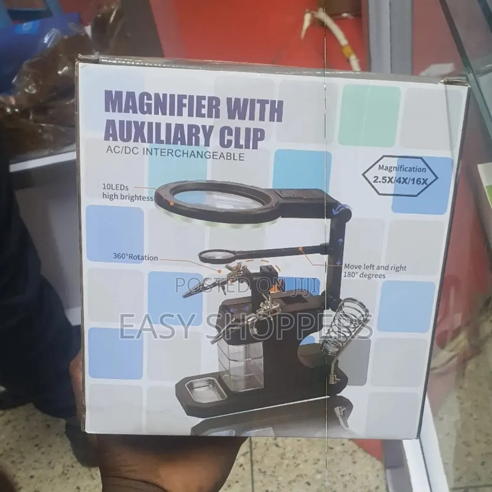 Magnifier With Auxiliary Clip Helping Hand