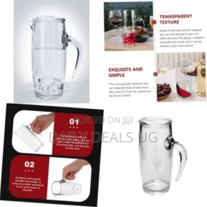 1.5l Transparent Water Jug Food Grade Unbreakable Plus Acrylic Juice