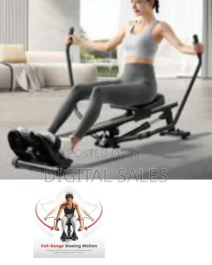 Health Fitness Compact Full-Motion Rowing Machine W/Adjustable