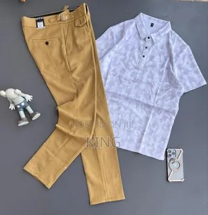 Dapper Beltless Pants and T-Shirt