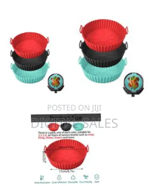 2 Pack of Air Fryer Silicone Liners Basket for 3-5 Qt