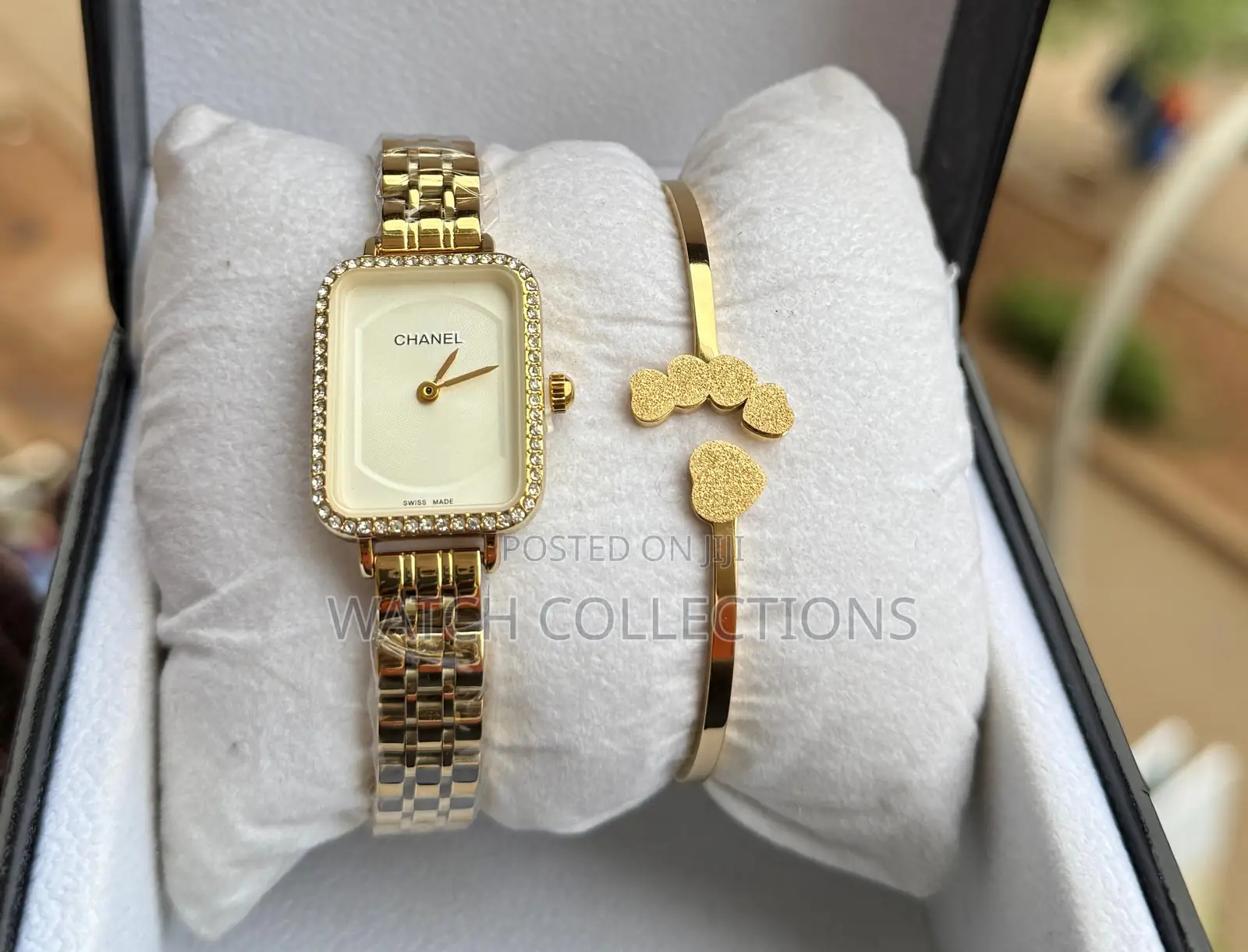 Chanel Square Watches With Metallic Straps