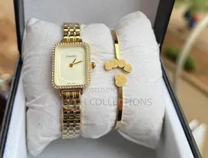 Chanel Square Watches With Metallic Straps