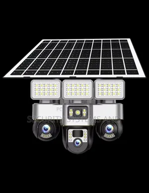 12mp Solar Camera With 3 Rotating Lenses and Flood Lights -5g Network
