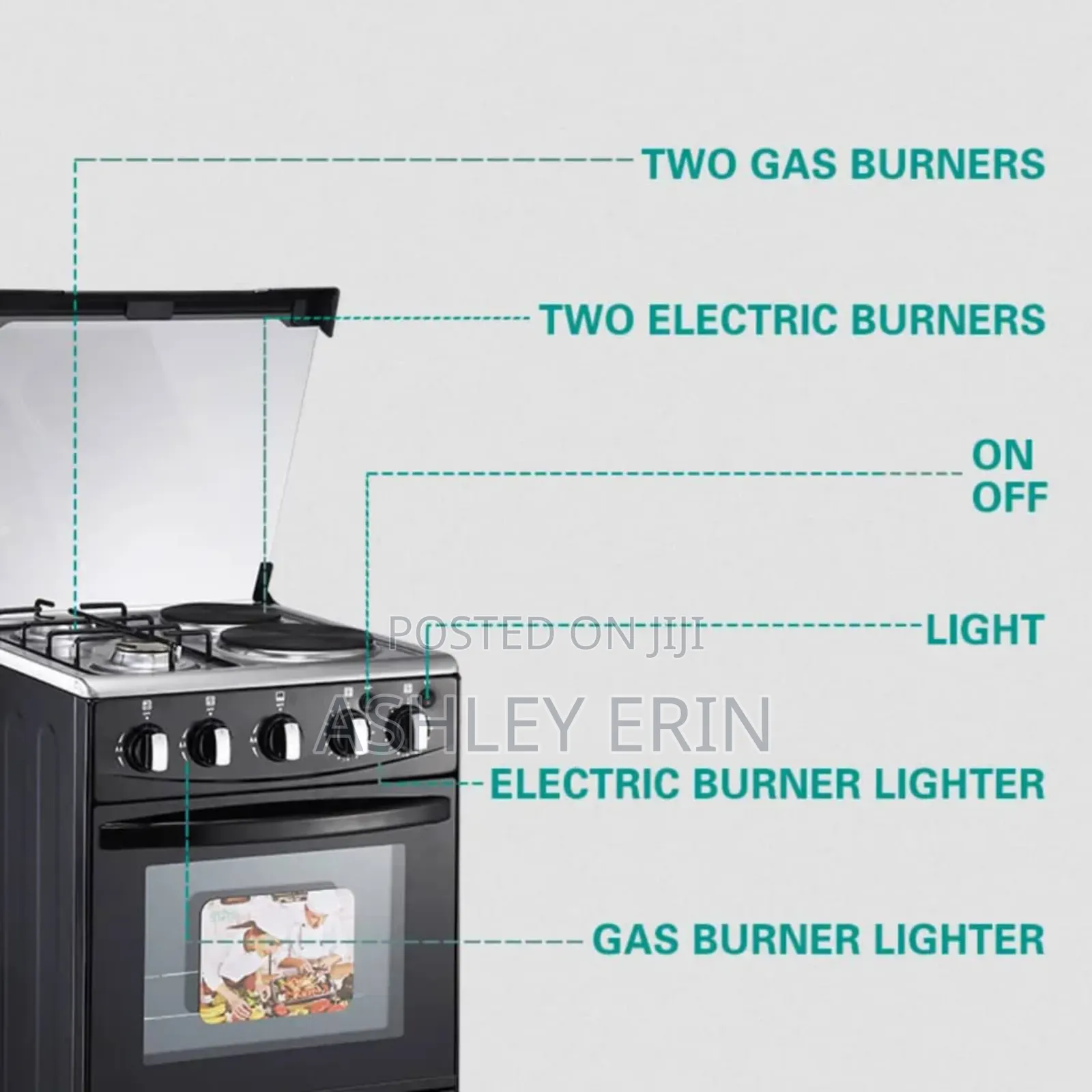 Winning Star Electric Cooker With Gas Burners