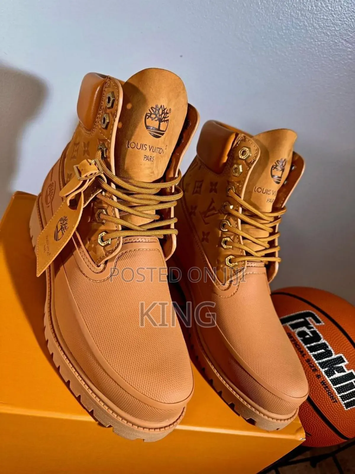 Yellow Louis Vuitton Timber Boottimberland Boots. Yellow/Brown